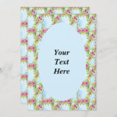 Jugendstil Rose Weave Muster Einladung (Vorne/Hinten)