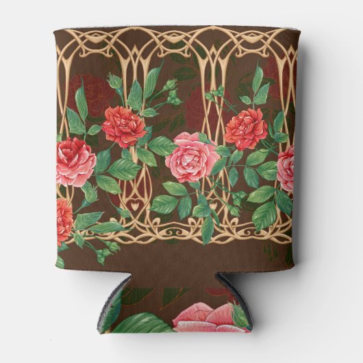 Jugendstil-Rose: Wicker Imitation Dosenkühler (Vorderseite)