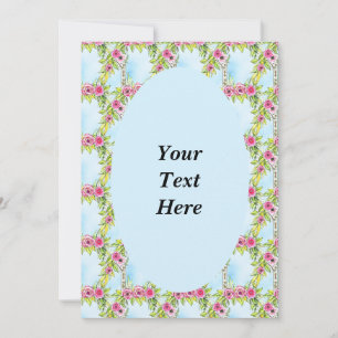 Jugendstil-Rosen-Webmuster-Einladung Einladung