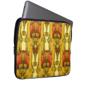 Jugendstil-Rotes-Tulpen-Blumenmuster Laptopschutzhülle (Vorne Rechts)
