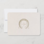 Jugendstil-RSVP-Karte für die Einladung zur Hochze (Rückseite)