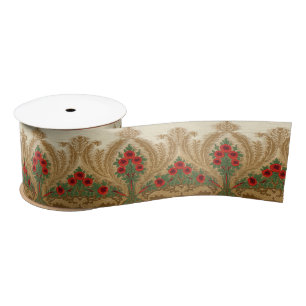 Jugendstil Runde Orangenblüten Sprünge Gestank Satinband