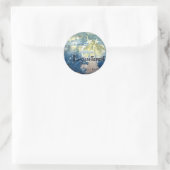 Jugendstil Runder Aufkleber (Tasche)