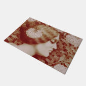 Jugendstil-Schlaffrau unter den Blume Fußmatte (Schrägansicht)