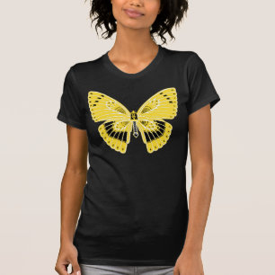 Jugendstil Schmetterling Gelb T-Shirt