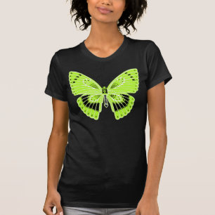 Jugendstil Schmetterling Limettengrün T-Shirt