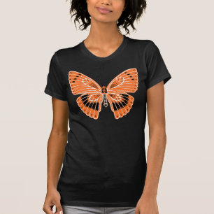 Jugendstil Schmetterling Orange T-Shirt