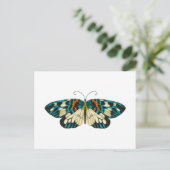 Jugendstil Schmetterling Postkarte (Stehend Vorderseite)
