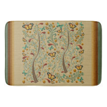 Jugendstil-Schmetterlinge und Orangenbäume