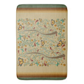 Jugendstil-Schmetterlinge und Orangenbäume Badematte (Vorderseite Vertikal)