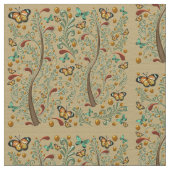 Jugendstil-Schmetterlinge und Orangenbäume Stoff (Nahaufnahme)