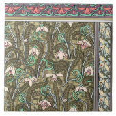 Jugendstil-Schneeballmuster Blume Fliese (Vorderseite)