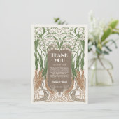 Jugendstil-Schneeberge Dankeskarte (Stehend Vorderseite)