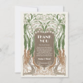 Jugendstil-Schneeberge Dankeskarte (Vorderseite)