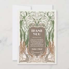 Jugendstil-Schneeberge Dankeskarte