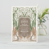 Jugendstil-Schneeberge Einladung (Stehend Vorderseite)