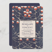 Jugendstil-Schneeberge Einladung (Vorne/Hinten)