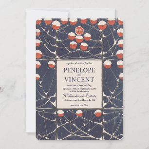 Jugendstil-Schneeberge Einladung