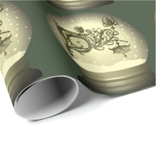 Jugendstil-Schneekugel Geschenkpapier