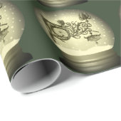 Jugendstil-Schneekugel Geschenkpapier (Rolleneckpunkt)