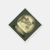 Jugendstil-Schneekugel Serviette (Ecke)