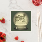 Jugendstil-Schneekugel Serviette (Beispiel)