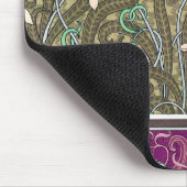 Jugendstil-Schneeschuhwanderung Blume Mousepad (Ecke)