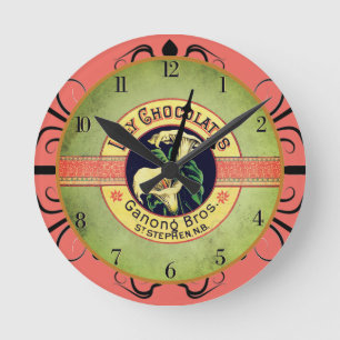 Jugendstil-Schokoladen-Uhr mittlere Uhr