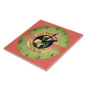 Jugendstil-Schokoladenuhr-Keramik Fliese (Seite)