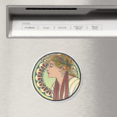 Jugendstil, schöne Frau Magnet (In Situ (Geschirrspüler))