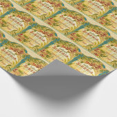 Jugendstil-Schönheitslotion Sibirien-Label Geschenkpapier (Ecke)