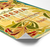 Jugendstil-Schönheitslotion Sibirien-Label Poster (Ecke)