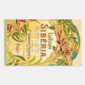 Jugendstil-Schönheitslotion Sibirien-Label Rechteckiger Aufkleber (Vorderseite)