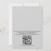 Jugendstil-Schwan mit Pseudo-Prägung QR-Code Hochz Einladung (Rückseite)