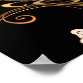 Jugendstil: Schwarz-Gold Vintag. Poster (Ecke)