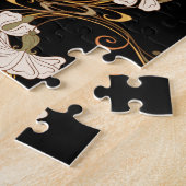 Jugendstil: Schwarz-Gold Vintag. Puzzle (Seite)