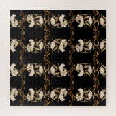 Jugendstil: Schwarz-Gold Vintag. Puzzle (Horizontal)
