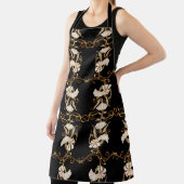 Jugendstil: Schwarz-Gold Vintag. Schürze (InSitu)