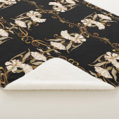 Jugendstil: Schwarz-Gold Vintag. Sherpadecke (3/4)