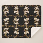 Jugendstil: Schwarz-Gold Vintag. Sherpadecke (Vorderseite (Horizontal))