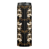 Jugendstil: Schwarz-Gold Vintag. Thermosbecher (Rückseite)