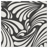 Jugendstil Schwarz-Weiß Stoff (Nahaufnahme)