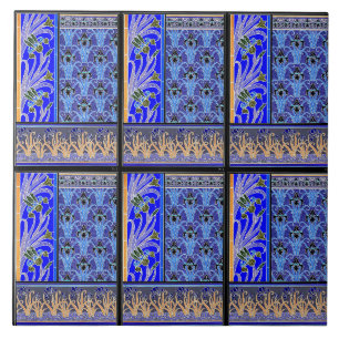 Jugendstil-Schwertlilie-Blume elegante vintage-flo Fliese