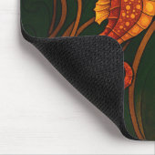 Jugendstil-Seepferdchen Mousepad (Ecke)