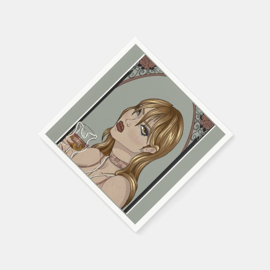 Jugendstil Serviette (Ecke)