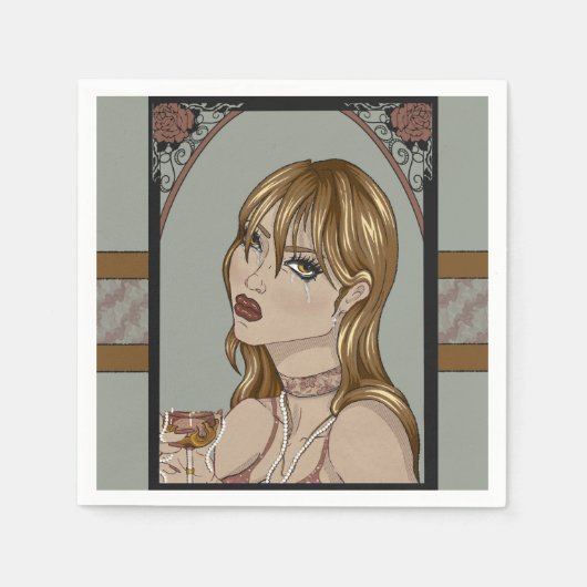 Jugendstil Serviette (Vorderseite)