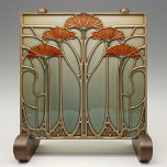 Jugendstil [Set 4/4] Fliese<br><div class="desc">Erleben Sie Ihr Zuhause-Dekor mit dem "Art Nouveau Bloom Keramik Tile", einem atemberaubenden Stück, das die Eleganz und Eleganz der Jugendstil-Bewegung einfängt. Diese Keramik, gedruckt von Zazzle, zeichnet sich durch ein kompaktes Design von stilisierten Blume in warmen Orange- und Rottönen aus, Set gegen einen beruhigenden Farbverlauf von Grüntönen und Blues....</div>