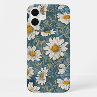 Jugendstil-Shasta-Margeriten iPhone 16 Plus Hülle