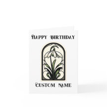 Jugendstil Snowdrop Jänner Monat Blume