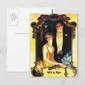 Jugendstil-Sonderformblatt der 1920er Jahre Postkarte (Vorne/Hinten)
